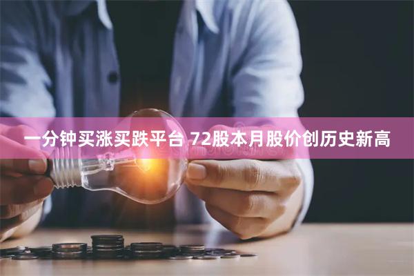 一分钟买涨买跌平台 72股本月股价创历史新高