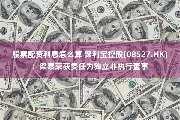 股票配资利息怎么算 聚利宝控股(08527.HK)：梁泰荣获委任为独立非执行董事
