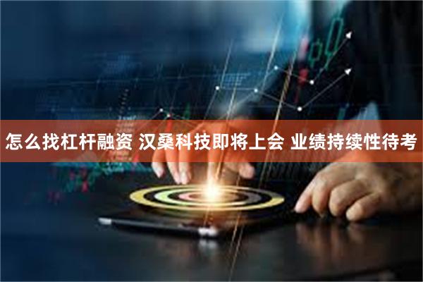 怎么找杠杆融资 汉桑科技即将上会 业绩持续性待考